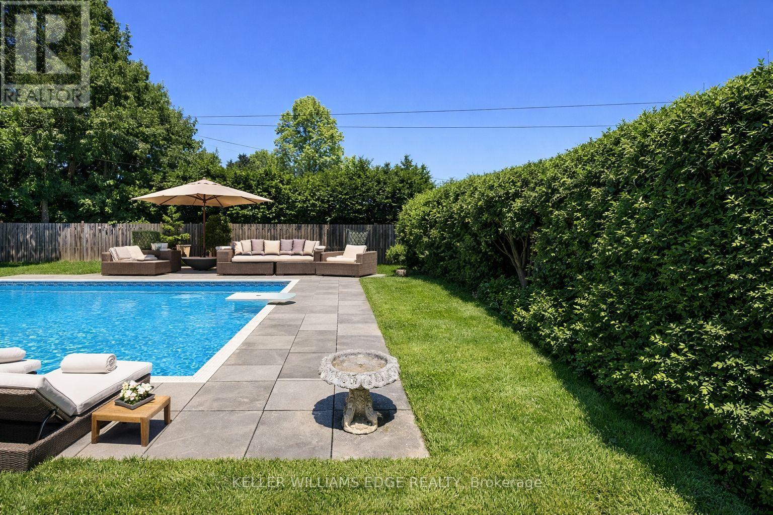 765 Wesley Street, Burlington, ON - Outdoor With In Ground Pool With Backyard