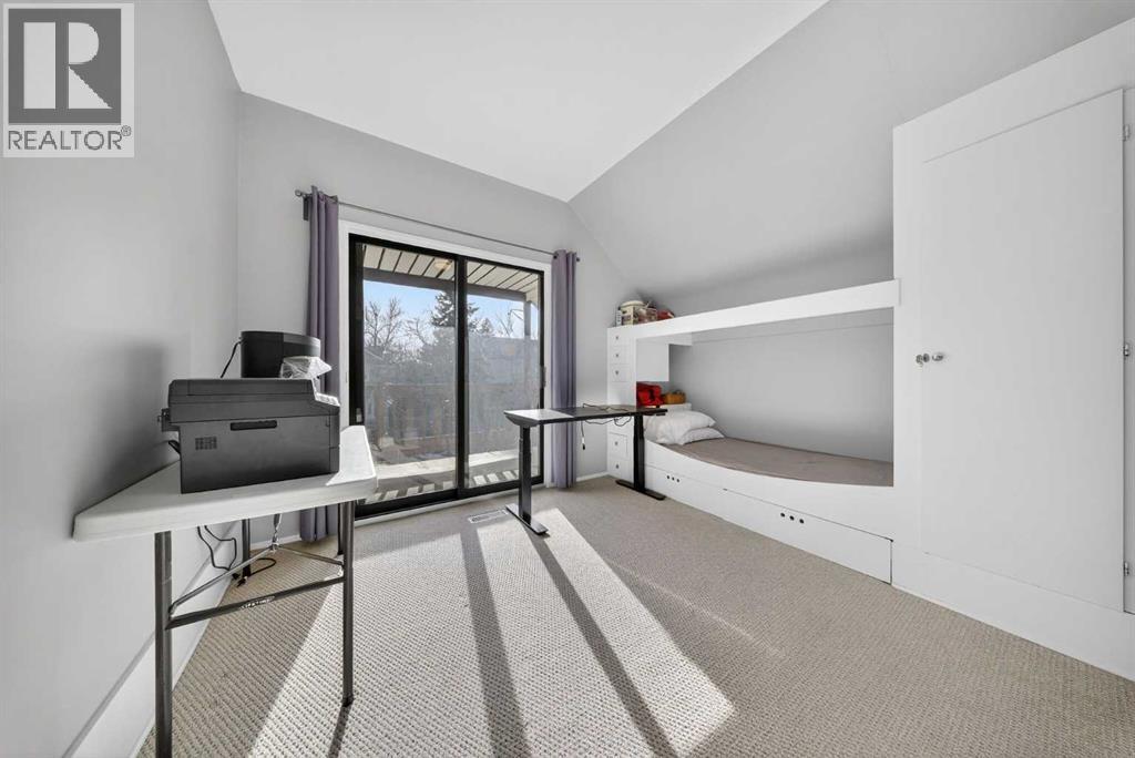 Bedroom #2 with Balcony Access - Perfect for Work From Home! - 414 12 Avenue Nw, Calgary, AB - Indoor