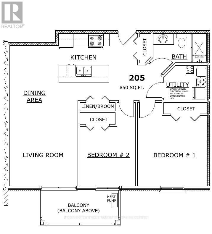 Unit 205 Floor Plan - 205-10 Hillside Meadow Drive, Quinte West (Murray Ward), ON