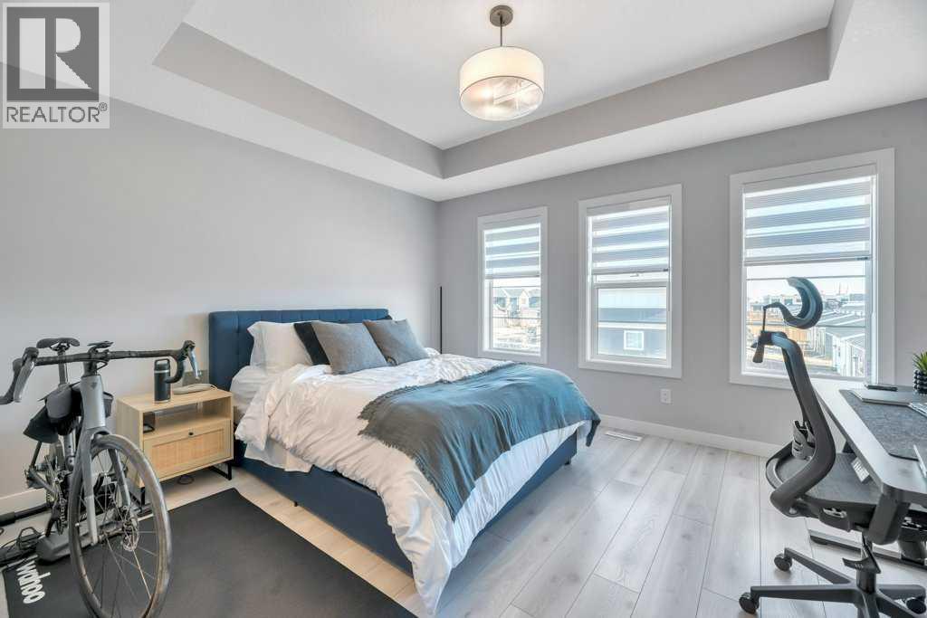 Primary Bedroom - 121 Dawson Circle, Chestermere, AB - Indoor Photo Showing Bedroom