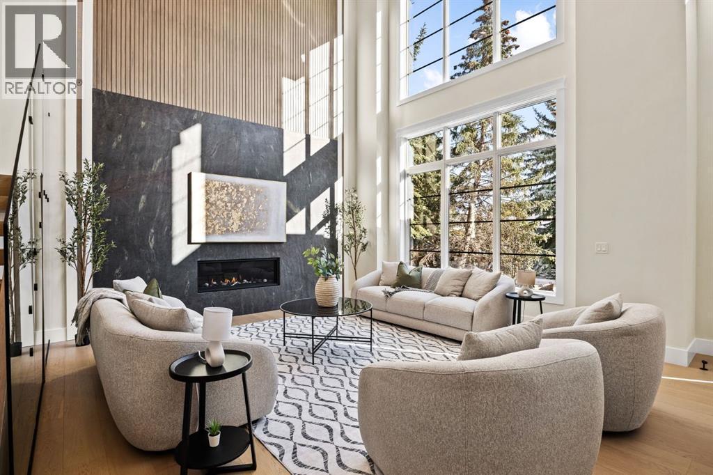 620 Varsity Estates Crescent Nw, Calgary, AB - Indoor Photo Showing Living Room With Fireplace