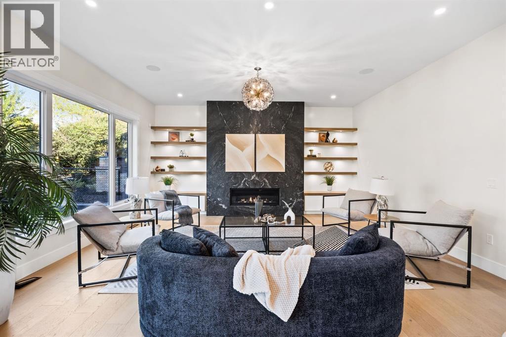 620 Varsity Estates Crescent Nw, Calgary, AB - Indoor Photo Showing Living Room With Fireplace