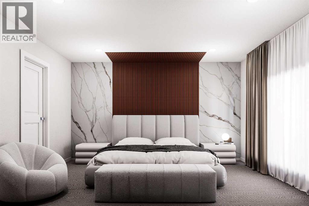 Furnished Rendering - Primary Bedroom - 640 Masters Road Se, Calgary, AB - Indoor Photo Showing Bedroom