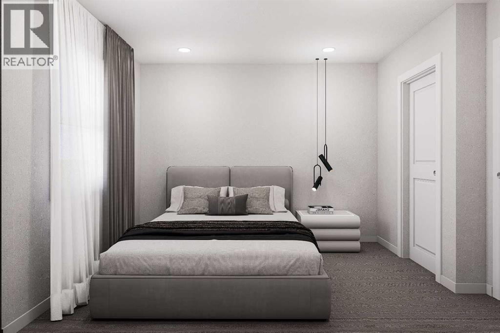 Furnished Rendering - Second Bedroom - 640 Masters Road Se, Calgary, AB - Indoor Photo Showing Bedroom