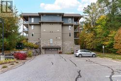 Entrance to parking garage. -