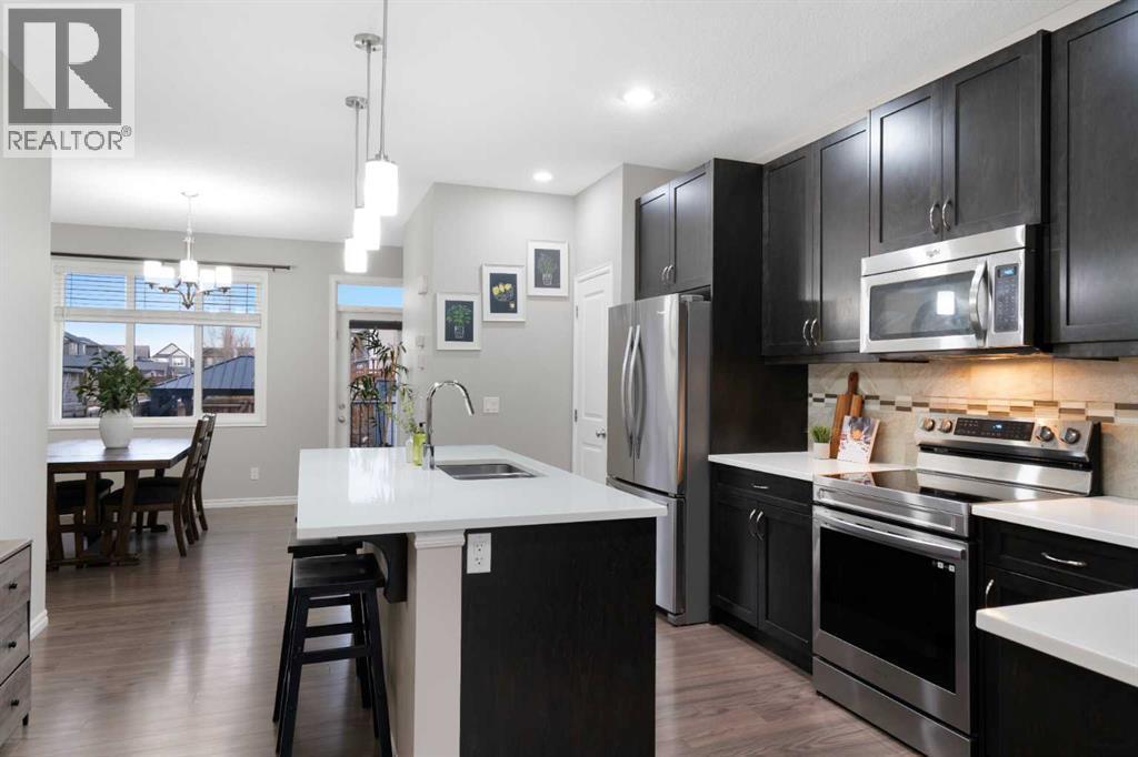 1529 Legacy Circle Se, Calgary, AB - Indoor Photo Showing Kitchen With Stainless Steel Kitchen With Upgraded Kitchen