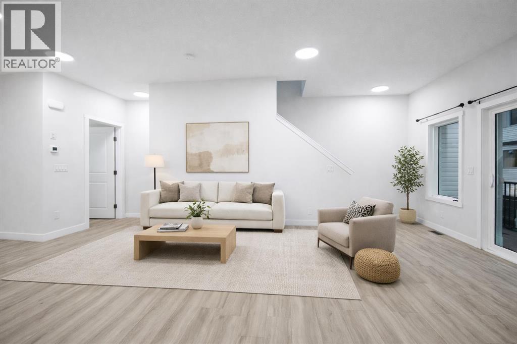 Virtually Staged living room - 113 Corner Meadows Square Ne, Calgary, AB - Indoor Photo Showing Other Room