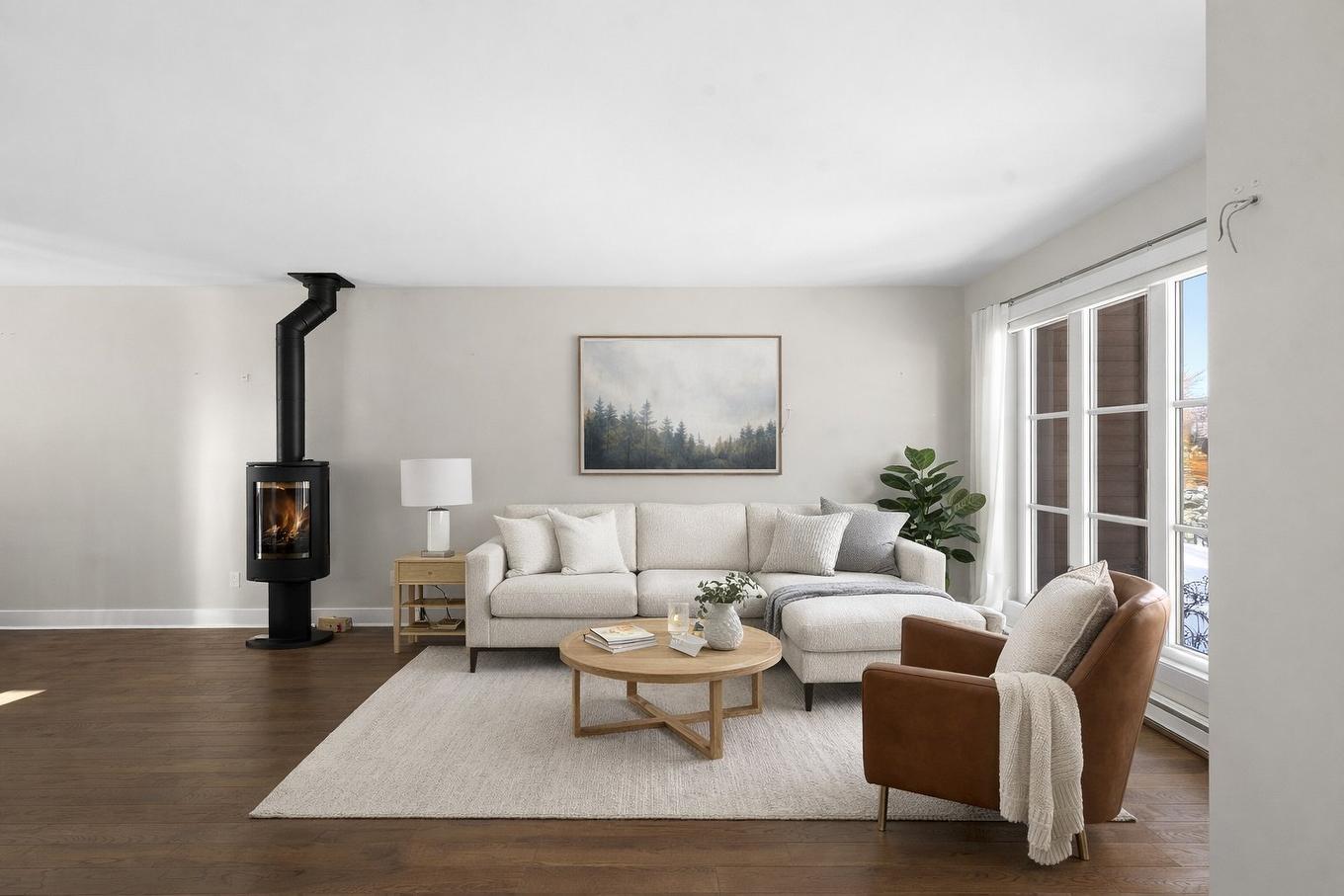 Salon - 1548 Rue Roland-Plante, Val-David, QC - Indoor Photo Showing Living Room