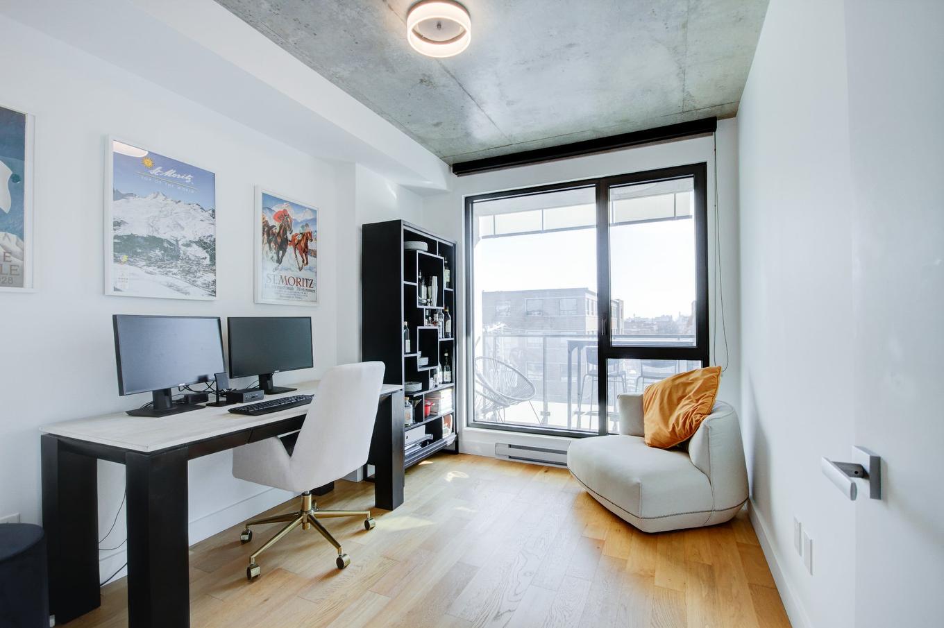 Chambre à coucher - 510-75 Rue De Castelnau O., Montréal (Villeray/Saint-Michel/Parc-Extension), QC - Indoor Photo Showing Office