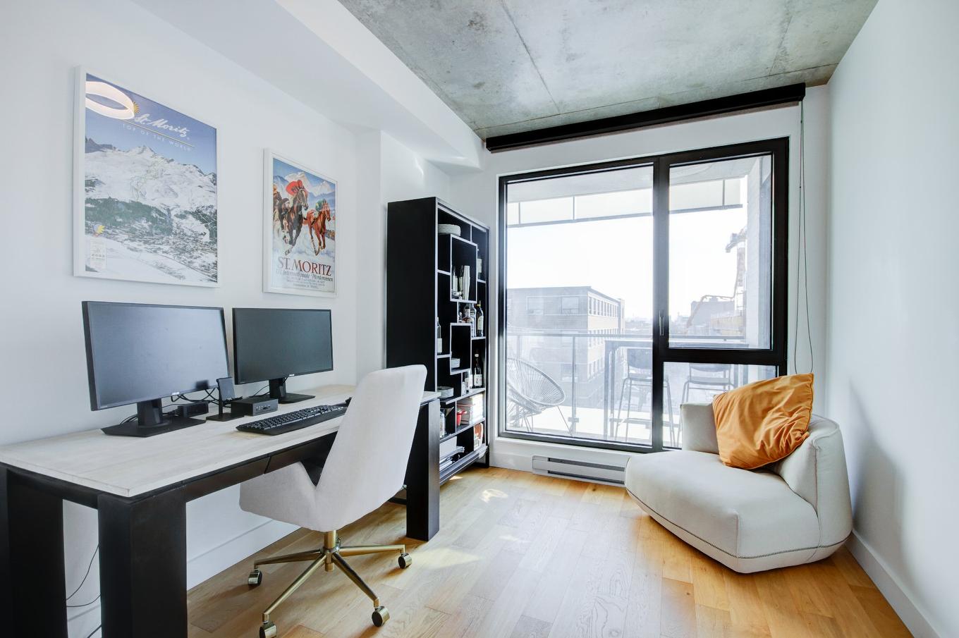 Chambre à coucher - 510-75 Rue De Castelnau O., Montréal (Villeray/Saint-Michel/Parc-Extension), QC - Indoor Photo Showing Office