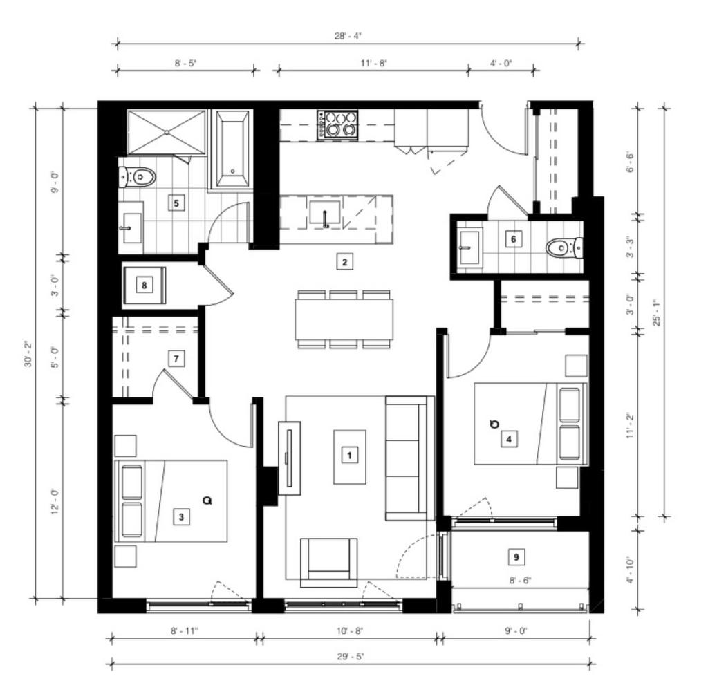 Plan (croquis) - 510-75 Rue De Castelnau O., Montréal (Villeray/Saint-Michel/Parc-Extension), QC - Other