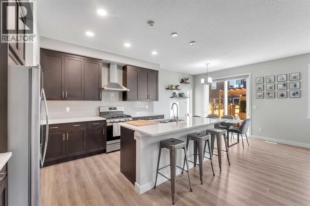 39 Savanna Way Ne, Calgary, AB - Indoor Photo Showing Kitchen With Upgraded Kitchen