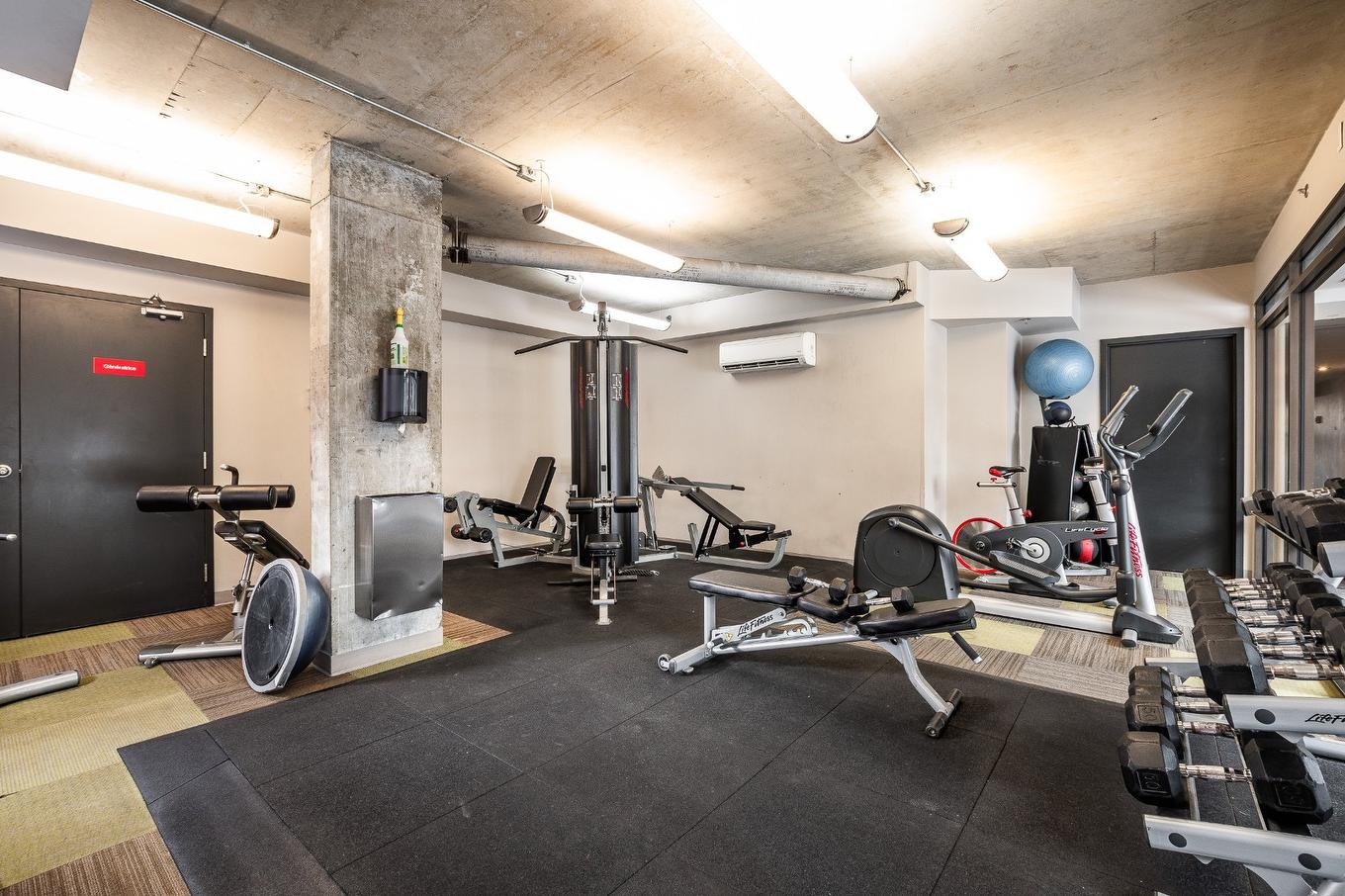 Exercise room - Ph402-373 Rue Des Seigneurs, Montréal (Le Sud-Ouest), QC - Indoor Photo Showing Gym Room