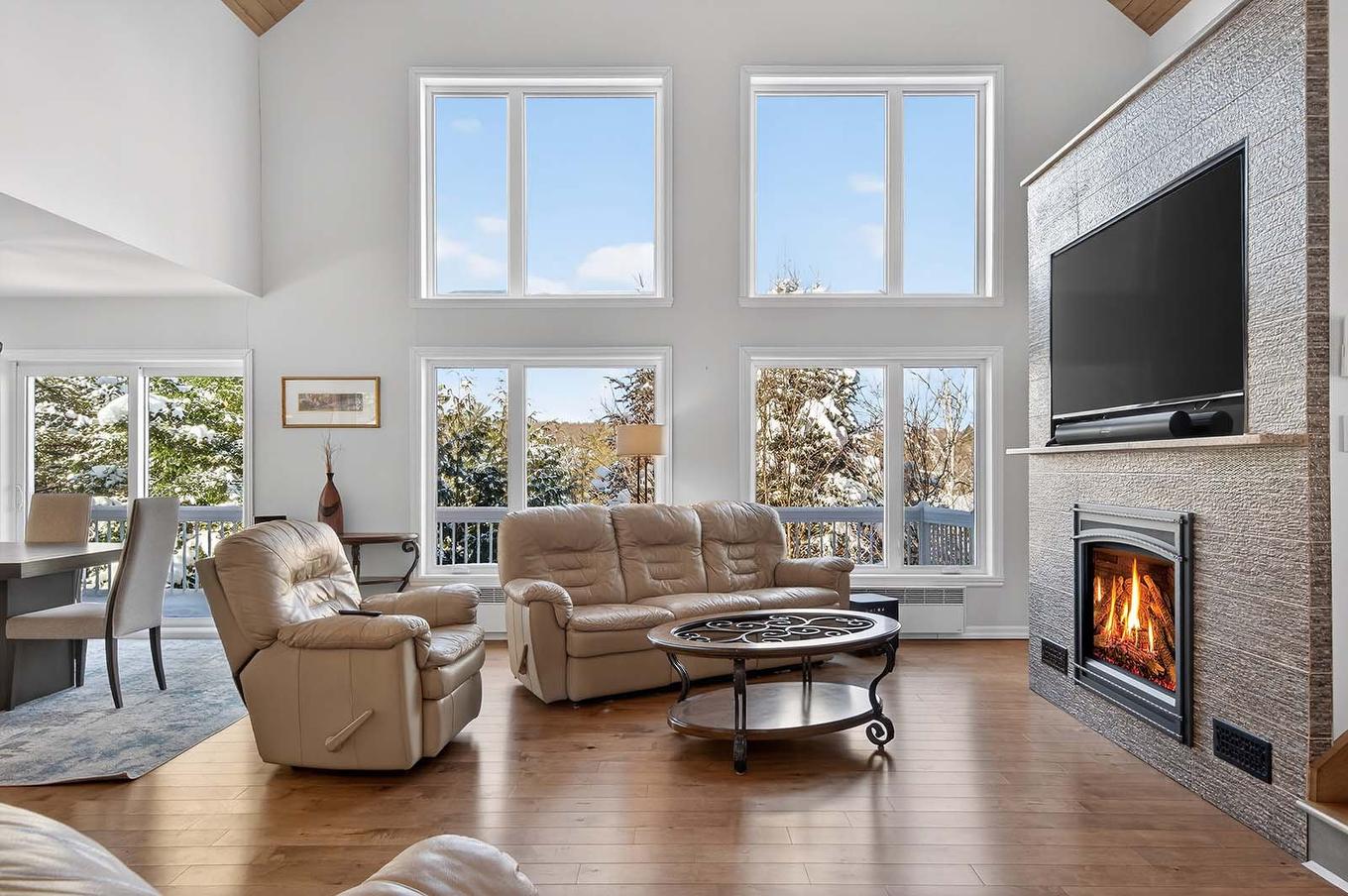 Salon - 780 Ch. De La Presqu'Île, Rivière-Rouge, QC - Indoor Photo Showing Living Room With Fireplace