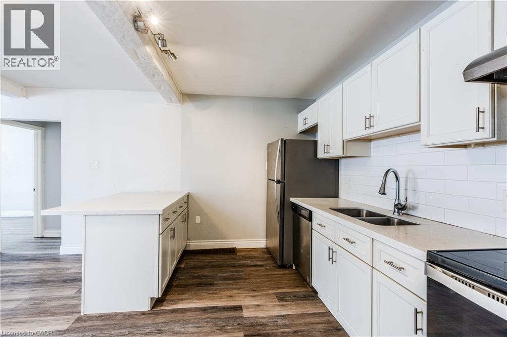 1208 West 5Th Street Unit# 1, Hamilton, ON - Indoor Photo Showing Kitchen With Double Sink