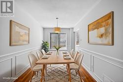 Dining room with millwork & lots of space -