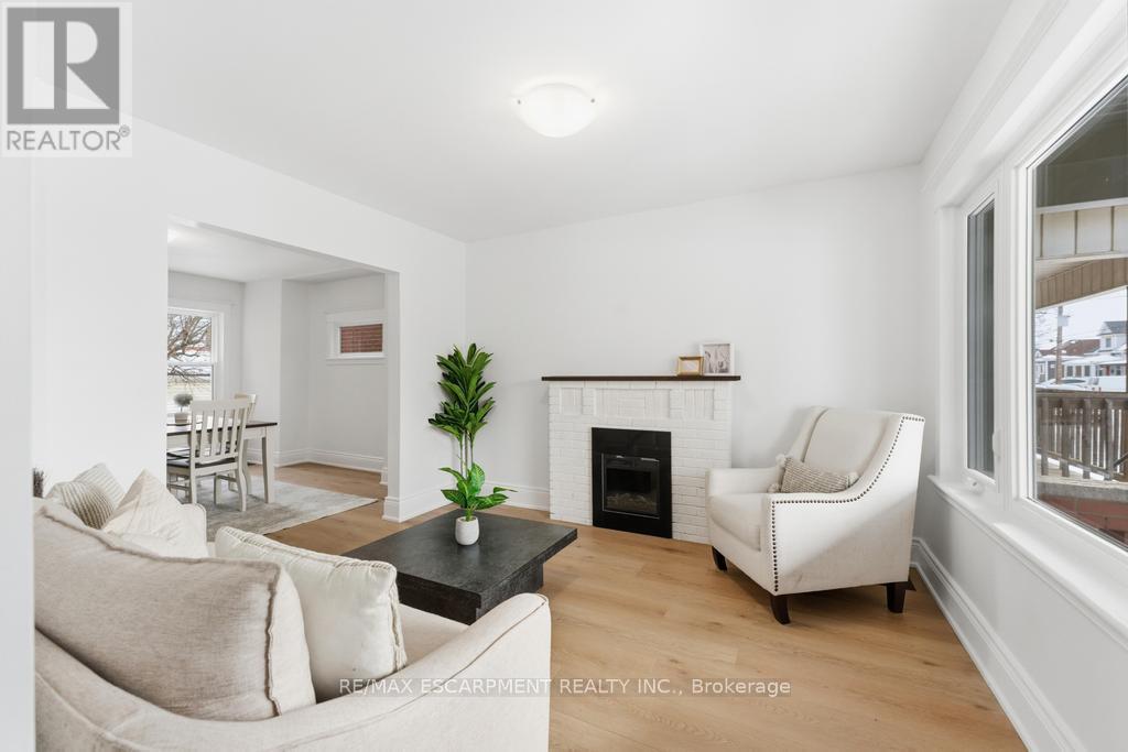 63 Argyle Avenue, Hamilton, ON - Indoor Photo Showing Living Room With Fireplace