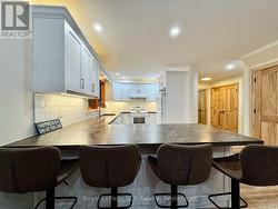 Breakfast bar island area. -