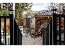 Steps for your covered deck to your fully fenced yard -