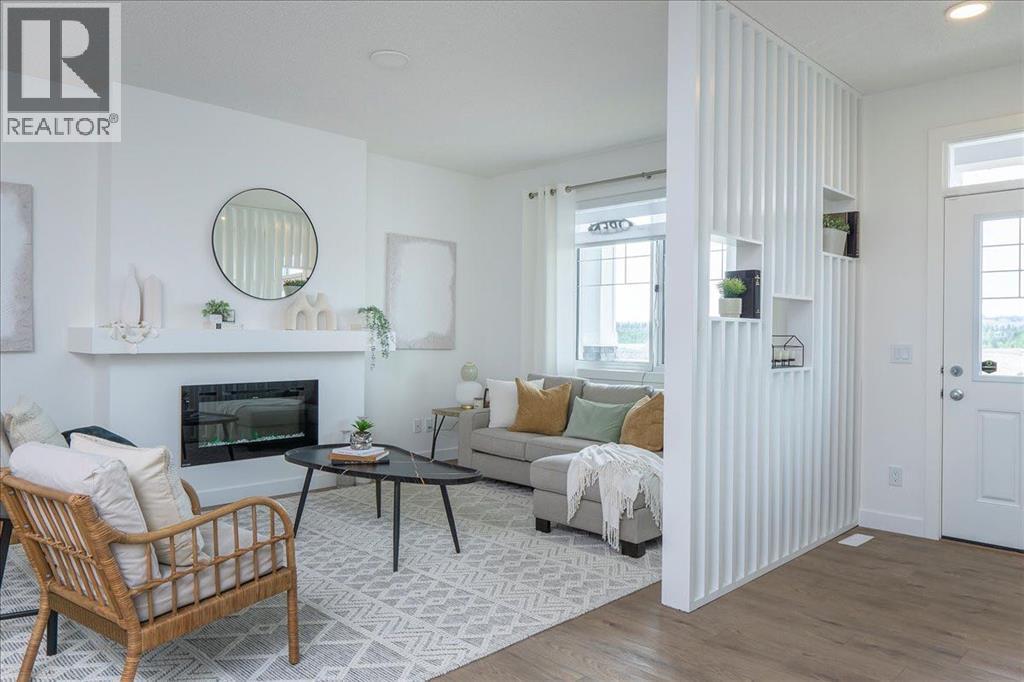 540 Legacy Circle Se, Calgary, AB - Indoor Photo Showing Living Room With Fireplace