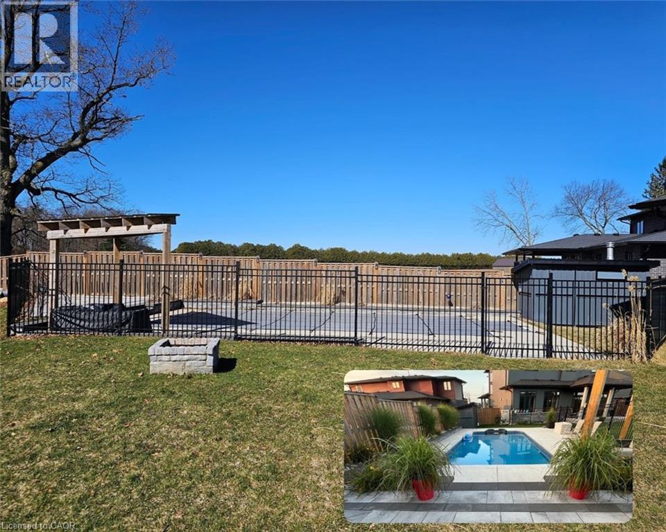 Heated salt water pool with summer photo - 46 Stonebridge Place, Simcoe, ON - Outdoor