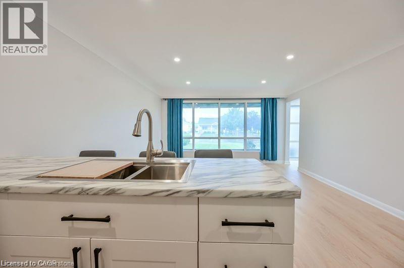 738 Mohawk Road E Unit# Upper Unit, Hamilton, ON - Indoor Photo Showing Kitchen With Double Sink
