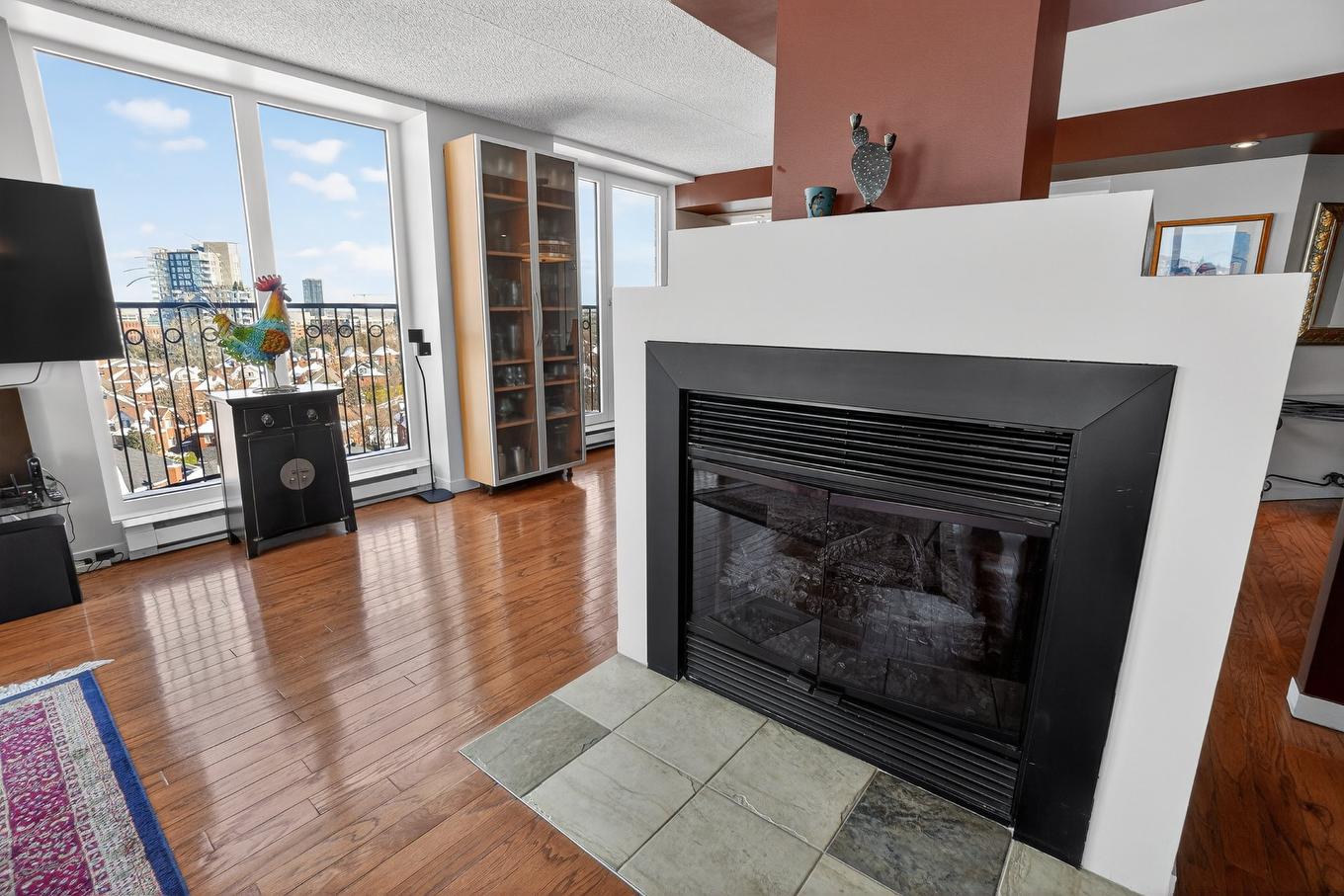 Salon - 808-760 Ch. Marie-Le Ber, Montréal (Verdun/Île-Des-Soeurs), QC - Indoor Photo Showing Living Room With Fireplace