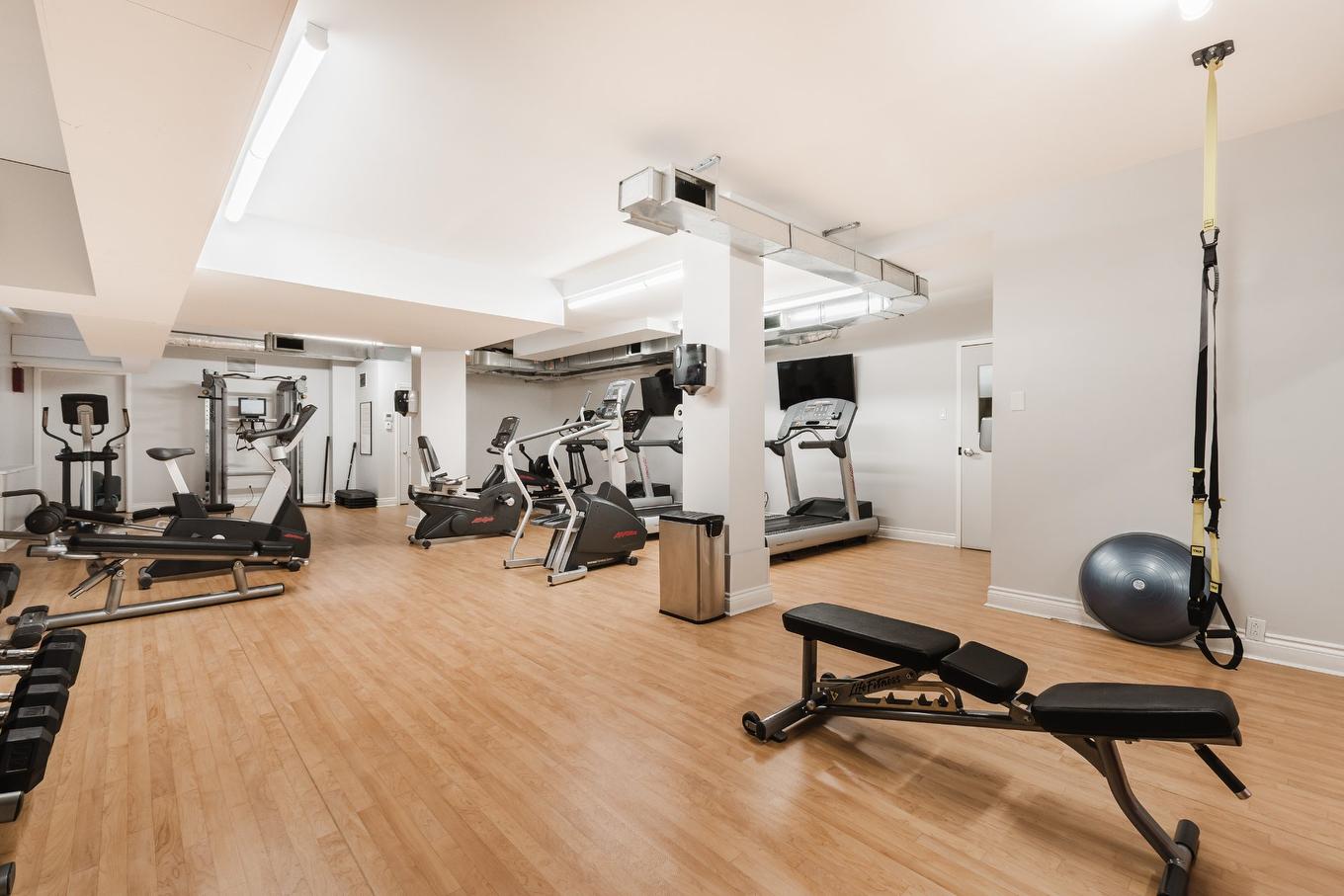 Exercise room - 17-1509 Rue Sherbrooke O., Montréal (Ville-Marie), QC - Indoor Photo Showing Gym Room