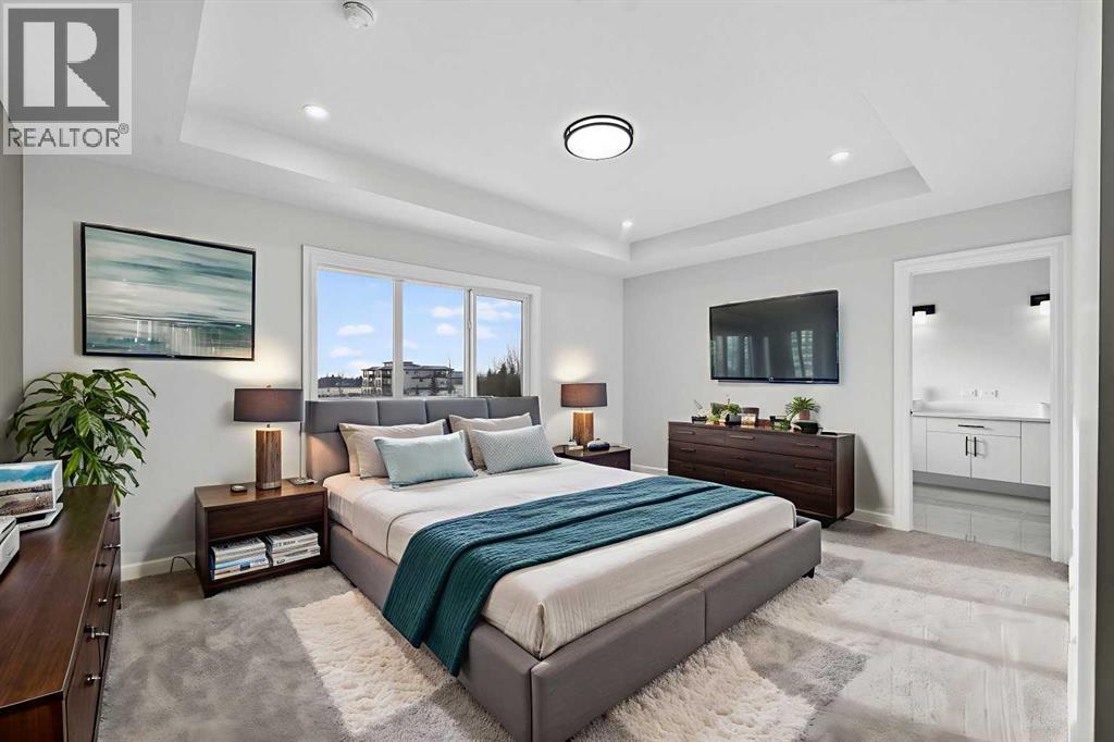 Virtually Staged - 98 Waterford Crescent, Chestermere, AB - Indoor Photo Showing Bedroom