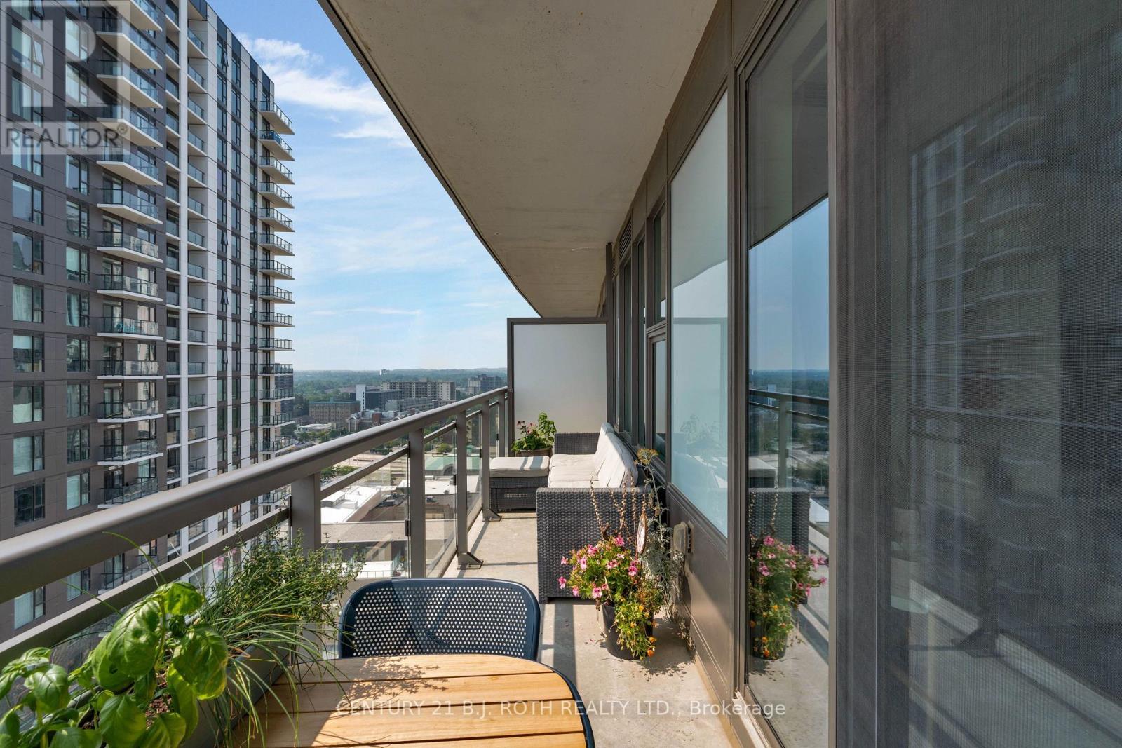 1507 - 85 Duke Street W, Kitchener, ON - Outdoor With Balcony With Exterior