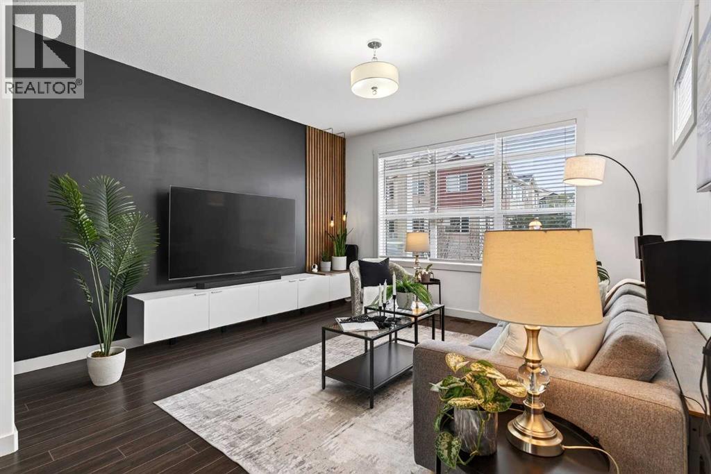 404 Redstone View Ne, Calgary, AB - Indoor Photo Showing Living Room