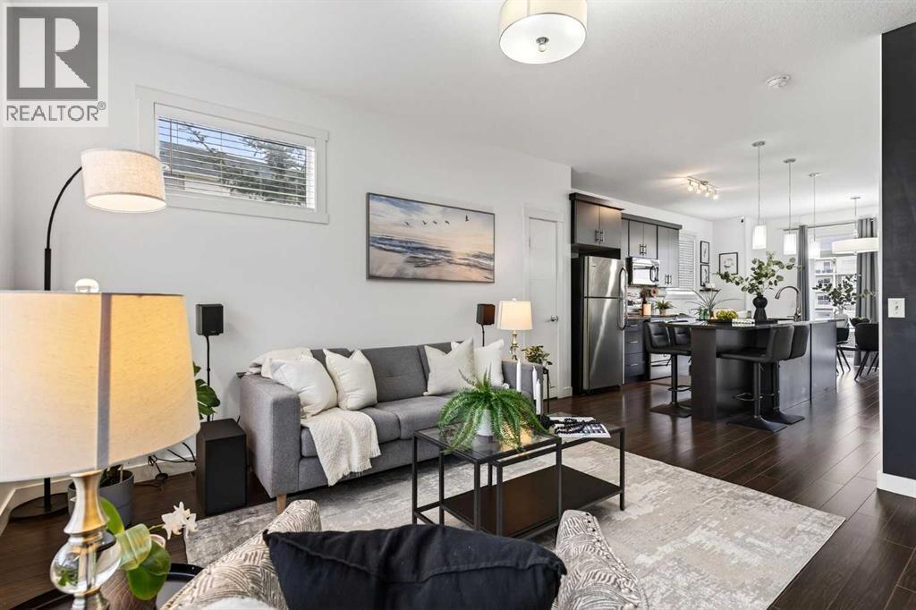 404 Redstone View Ne, Calgary, AB - Indoor Photo Showing Living Room