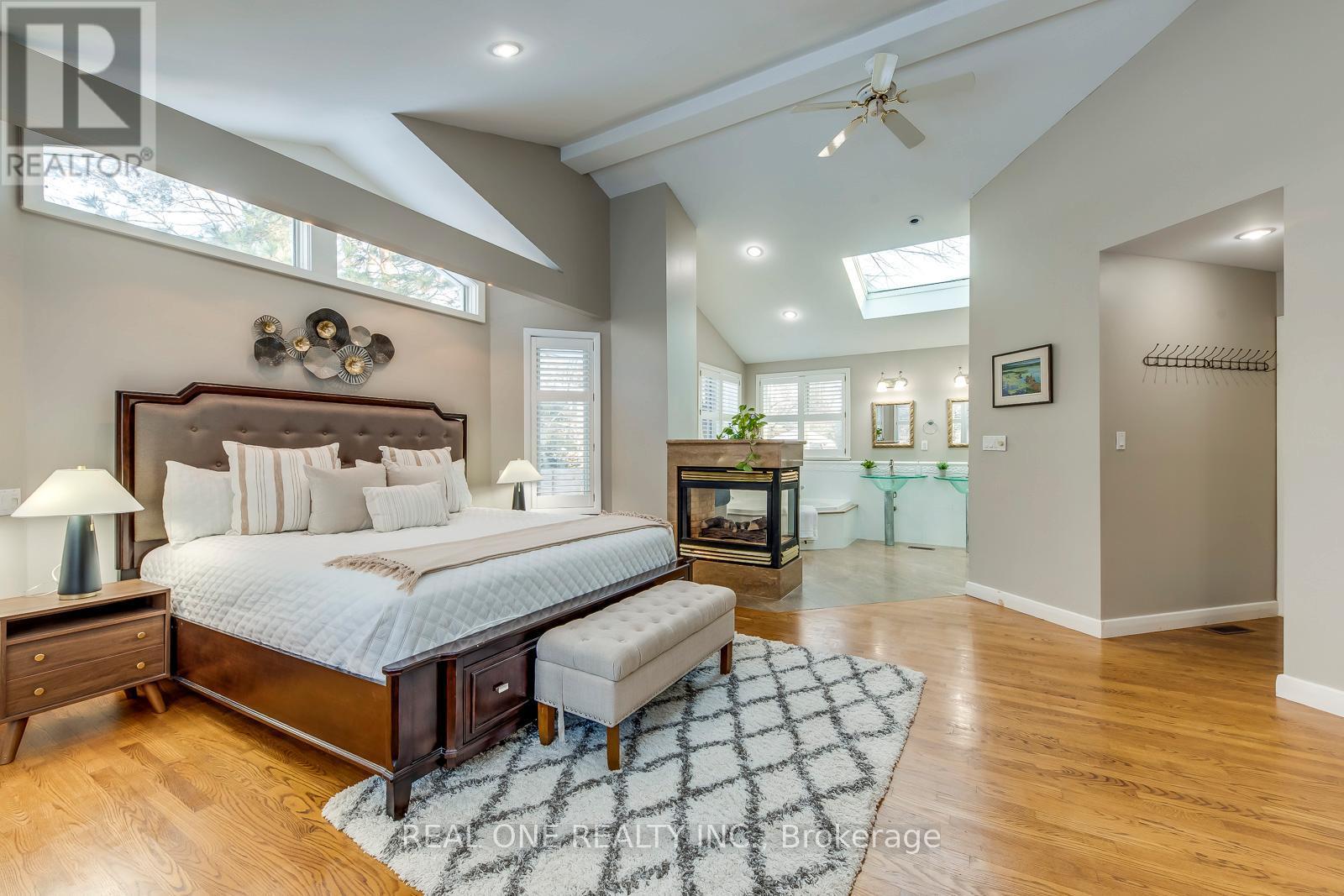 1399 Chriseden Drive, Mississauga, ON - Indoor Photo Showing Bedroom With Fireplace