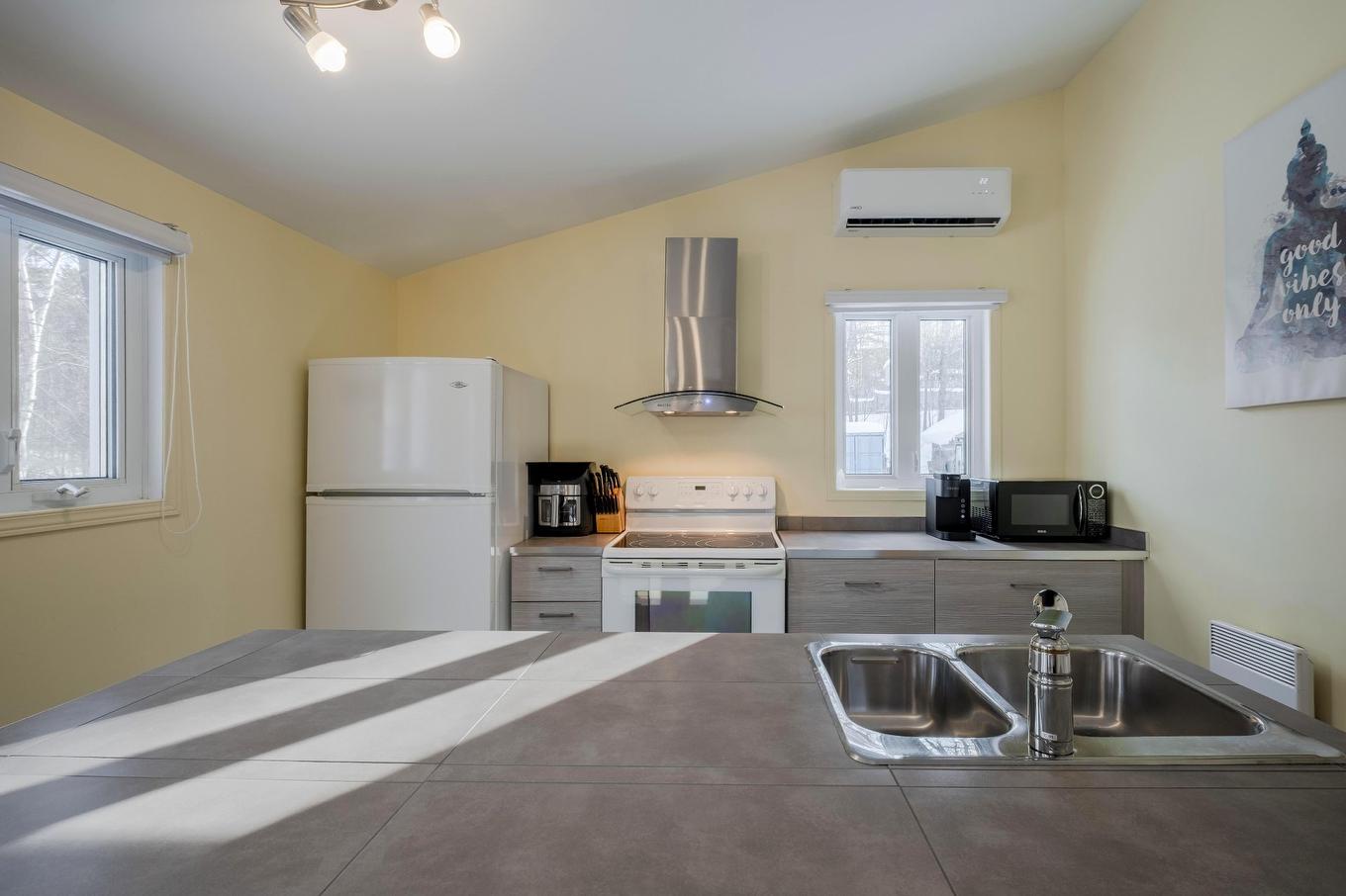 Cuisine - 6970 Rue Émery-Fontaine, Sherbrooke (Brompton/Rock Forest/Saint-Élie/Deauville), QC - Indoor Photo Showing Kitchen With Double Sink