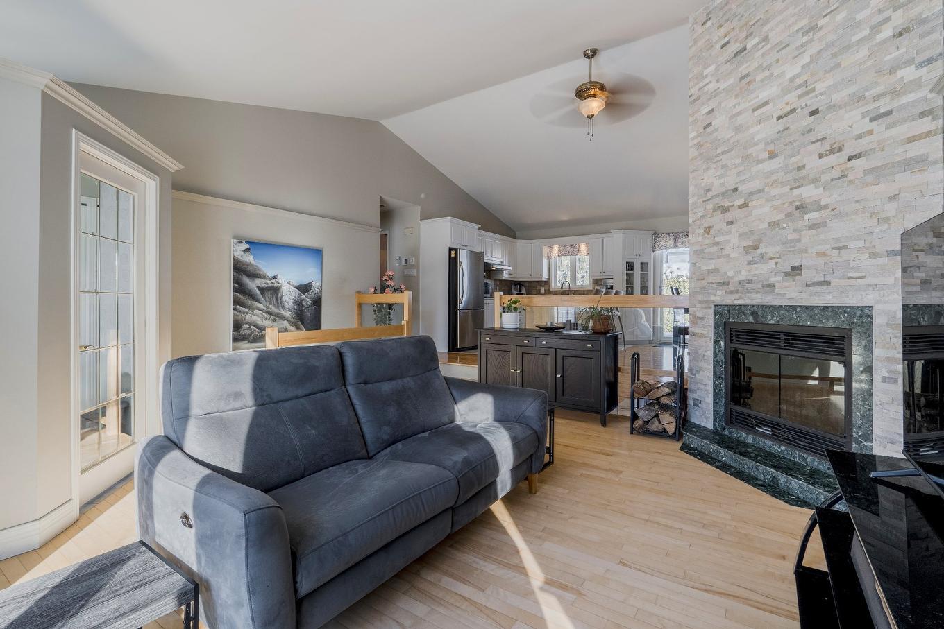 Salon - 1023 Rue Frédéric, Sherbrooke (Brompton/Rock Forest/Saint-Élie/Deauville), QC - Indoor Photo Showing Living Room With Fireplace