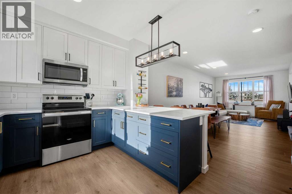 161 Lavender Manor Se, Calgary, AB - Indoor Photo Showing Kitchen With Upgraded Kitchen