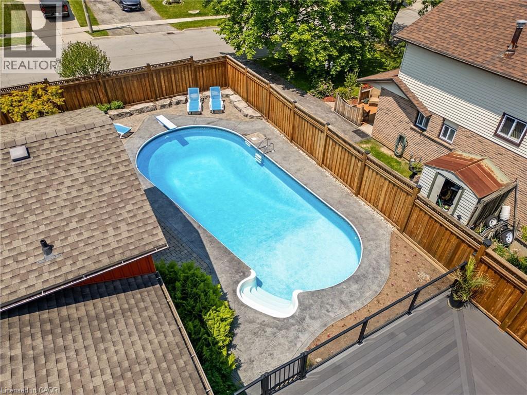 25 Burke Drive, Caledonia, ON - Outdoor With Above Ground Pool