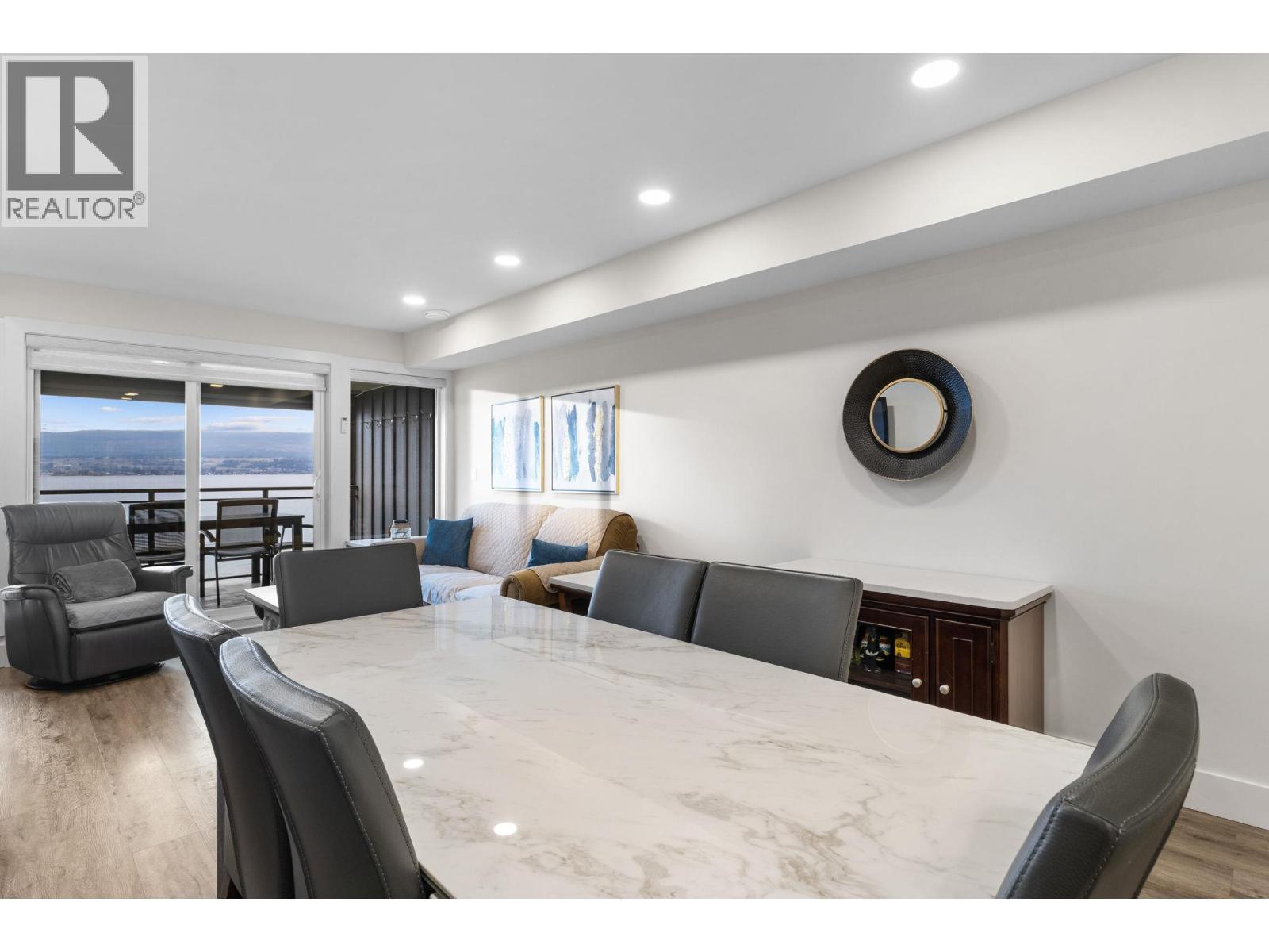 Generous dining room with lake views - 2777 Casa Loma Road Unit# 207, West Kelowna, BC - Indoor Photo Showing Dining Room