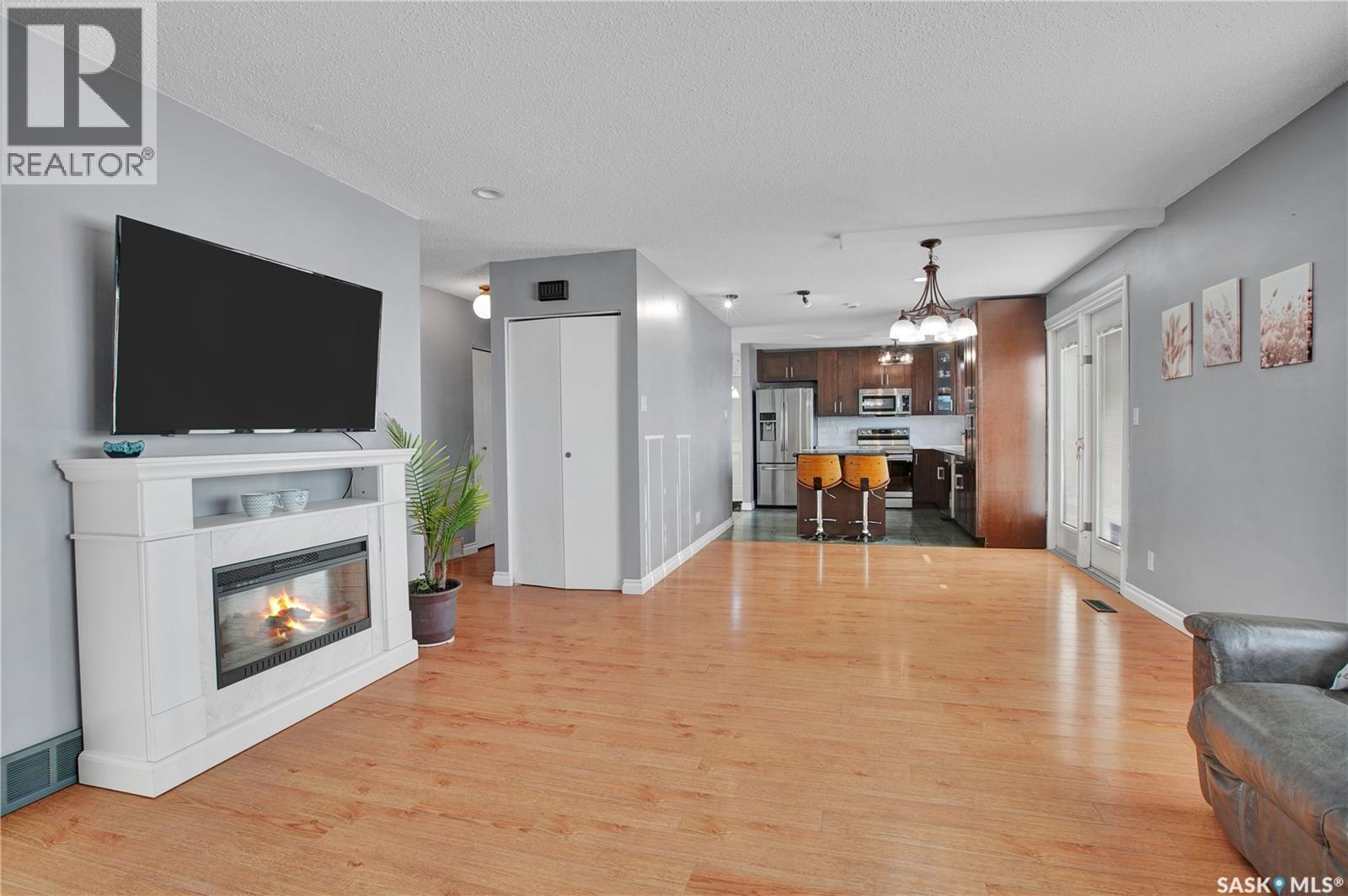 Willow Lane Acreage, Dundurn Rm No. 314, SK - Indoor Photo Showing Living Room With Fireplace