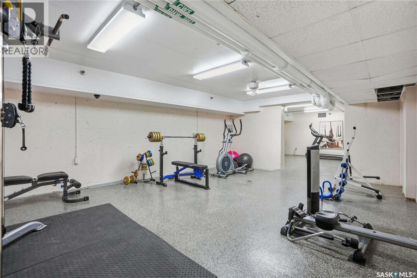 401 4045 Rae Street, Regina, SK - Indoor Photo Showing Gym Room