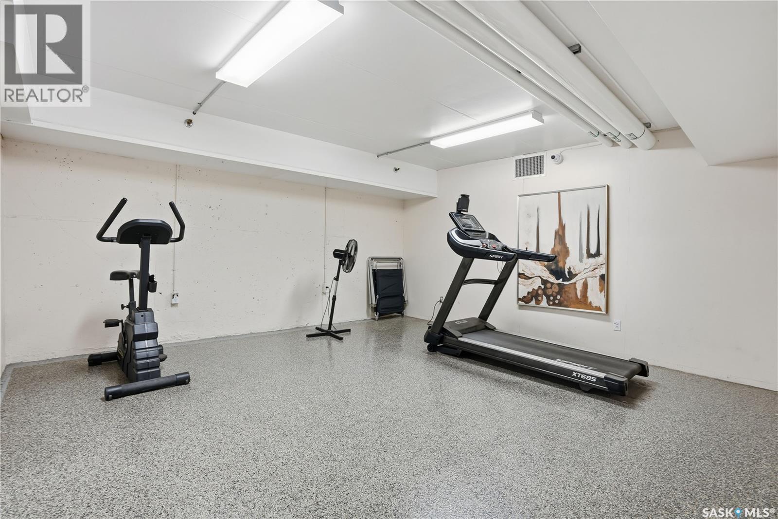 401 4045 Rae Street, Regina, SK - Indoor Photo Showing Gym Room