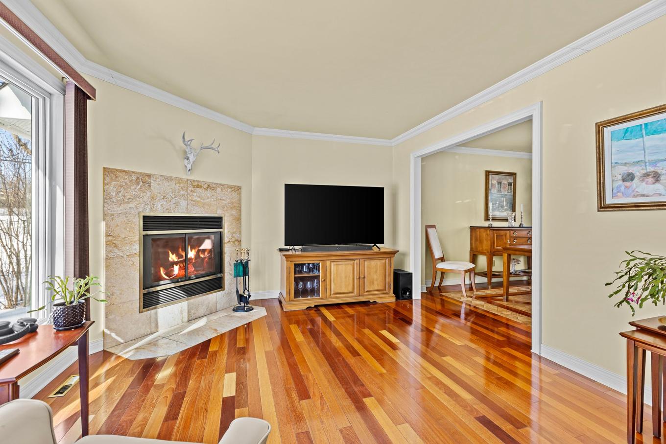 Salon - 22 Rue Sutton, Kirkland, QC - Indoor Photo Showing Living Room With Fireplace