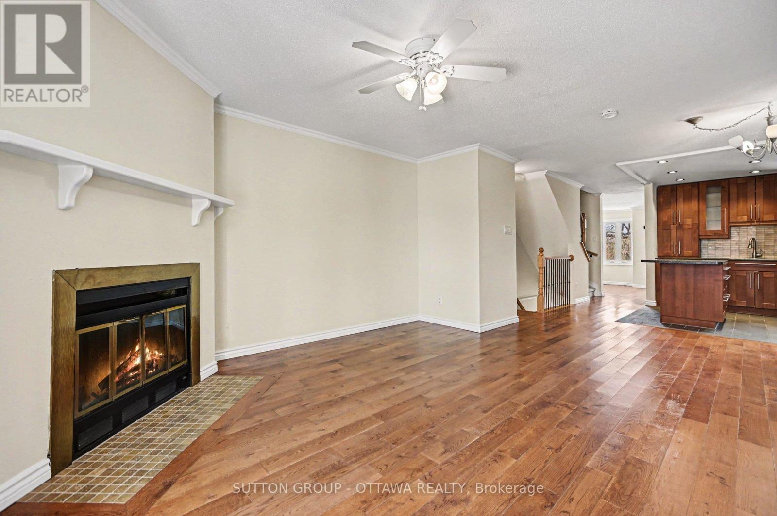Living Room angle II - 207 Mart Circle, Ottawa, ON - Indoor Photo Showing Other Room With Fireplace