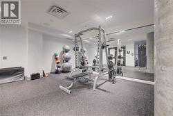Gym featuring recessed lighting -