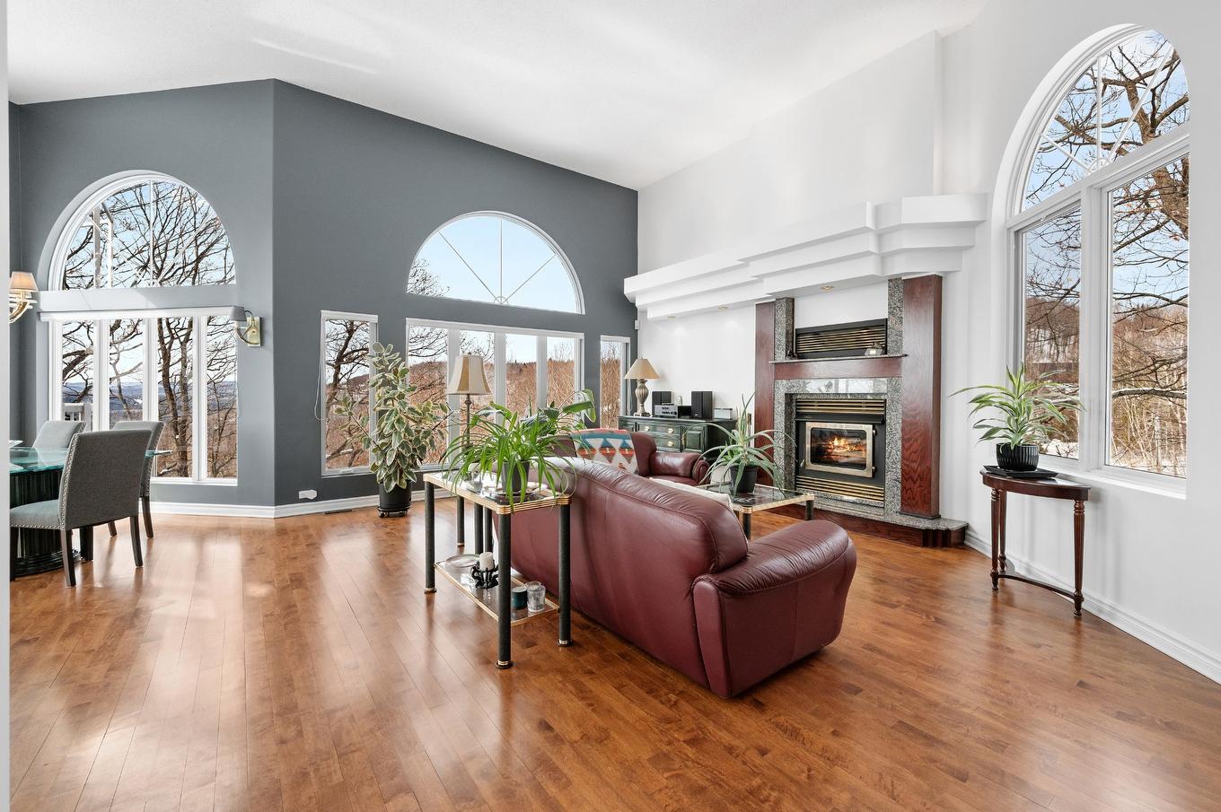 Living room - 1455 Rue Des Quatre-Saisons, Sainte-Adèle, QC - Indoor Photo Showing Living Room With Fireplace