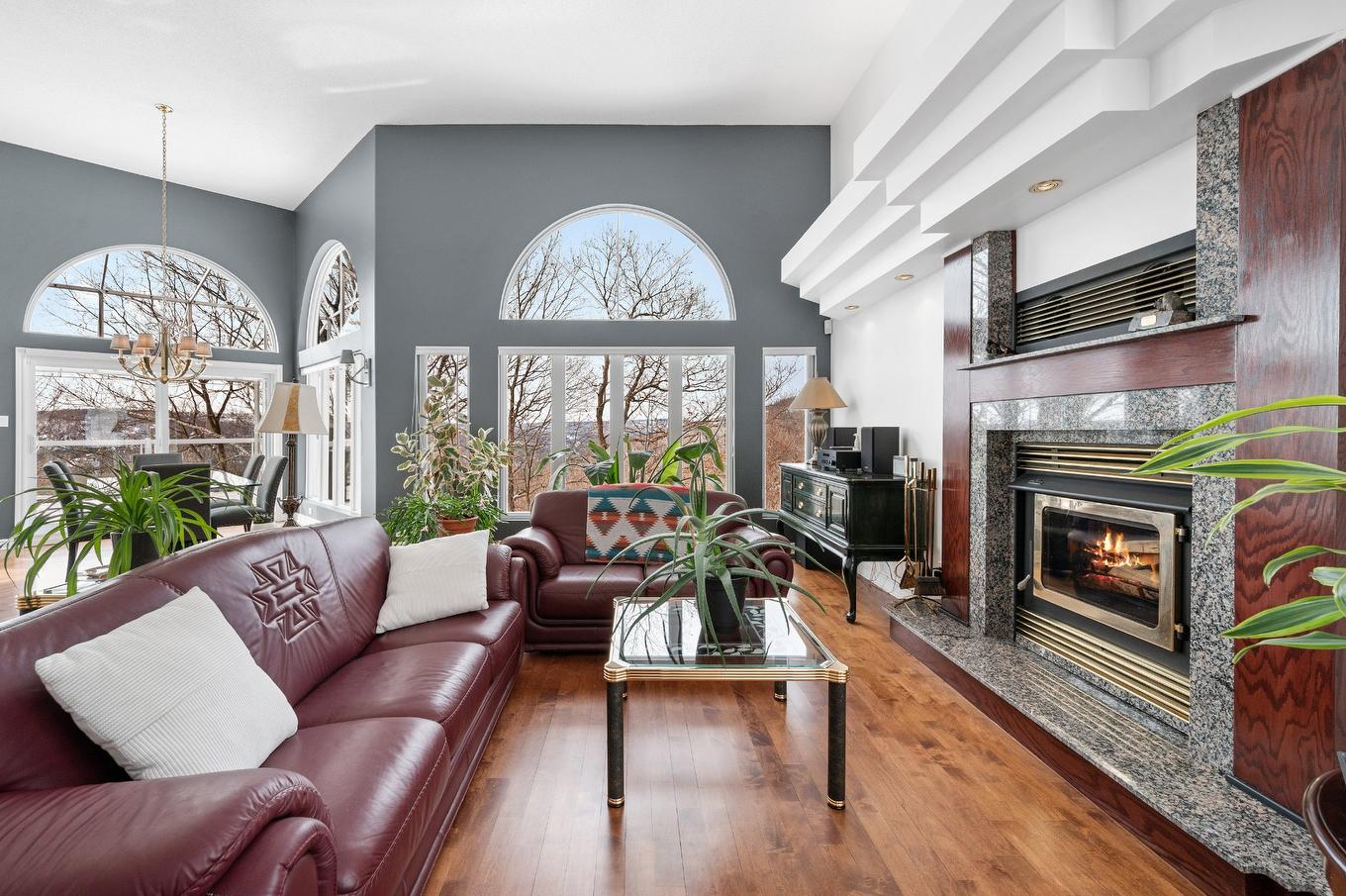 Living room - 1455 Rue Des Quatre-Saisons, Sainte-Adèle, QC - Indoor Photo Showing Living Room With Fireplace