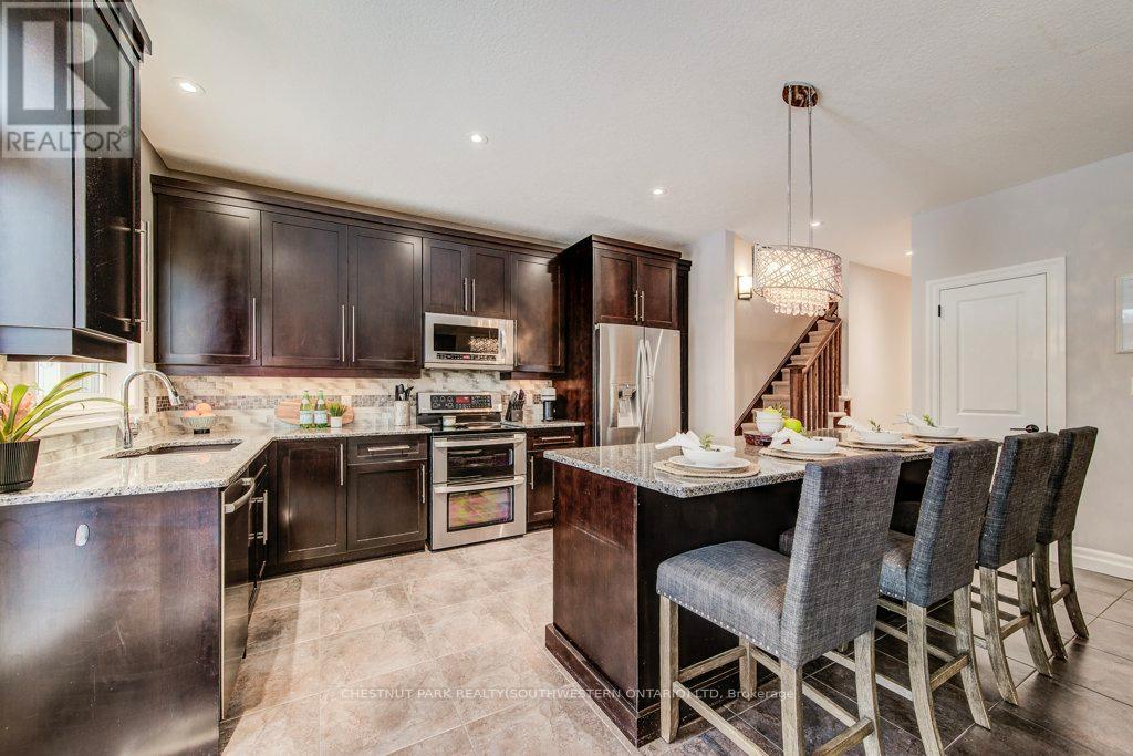 58 Eden Oak Trail, Kitchener, ON - Indoor Photo Showing Kitchen With Stainless Steel Kitchen With Upgraded Kitchen