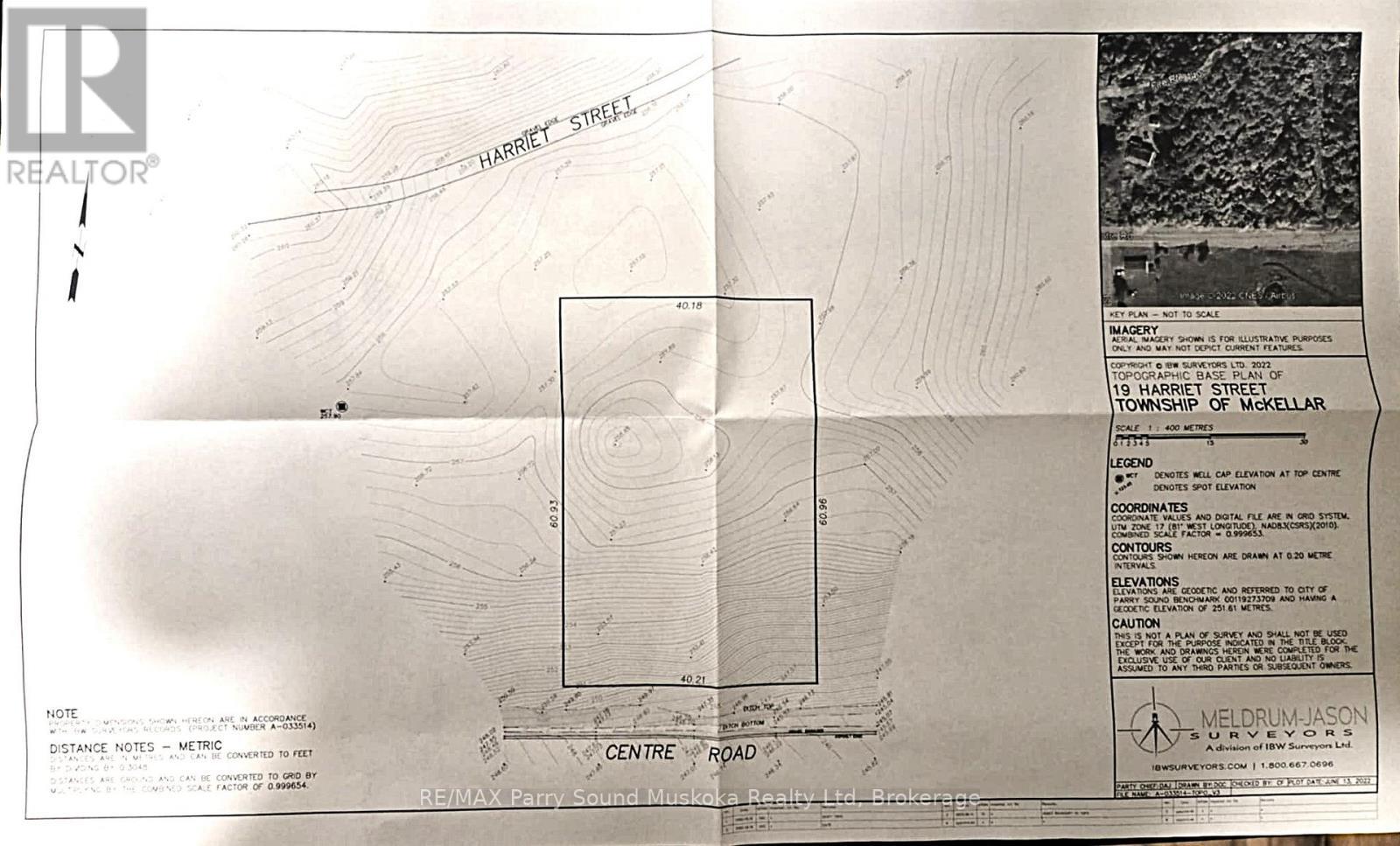Topographical Map - 19 Turtle Lane, Parry Sound, ON