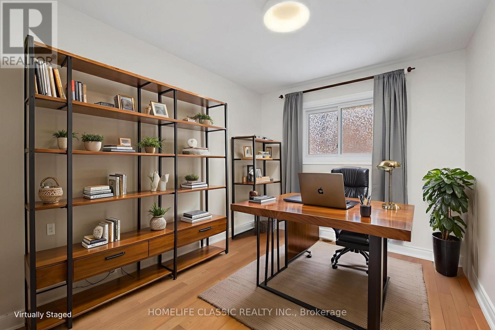 Main floor office virtually staged - 521 Sundown Crescent, Pickering, ON - Indoor Photo Showing Office