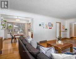 Living room into dining room -